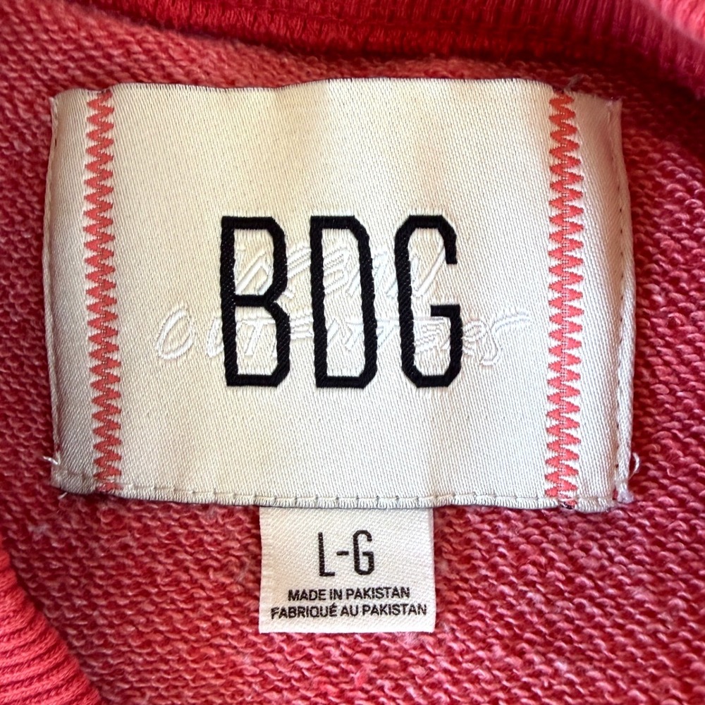 BDG Urban Outfitters Red New York Rat Graphic Short Sleeve Sweatshirt Streetwear - Picture 4 of 8